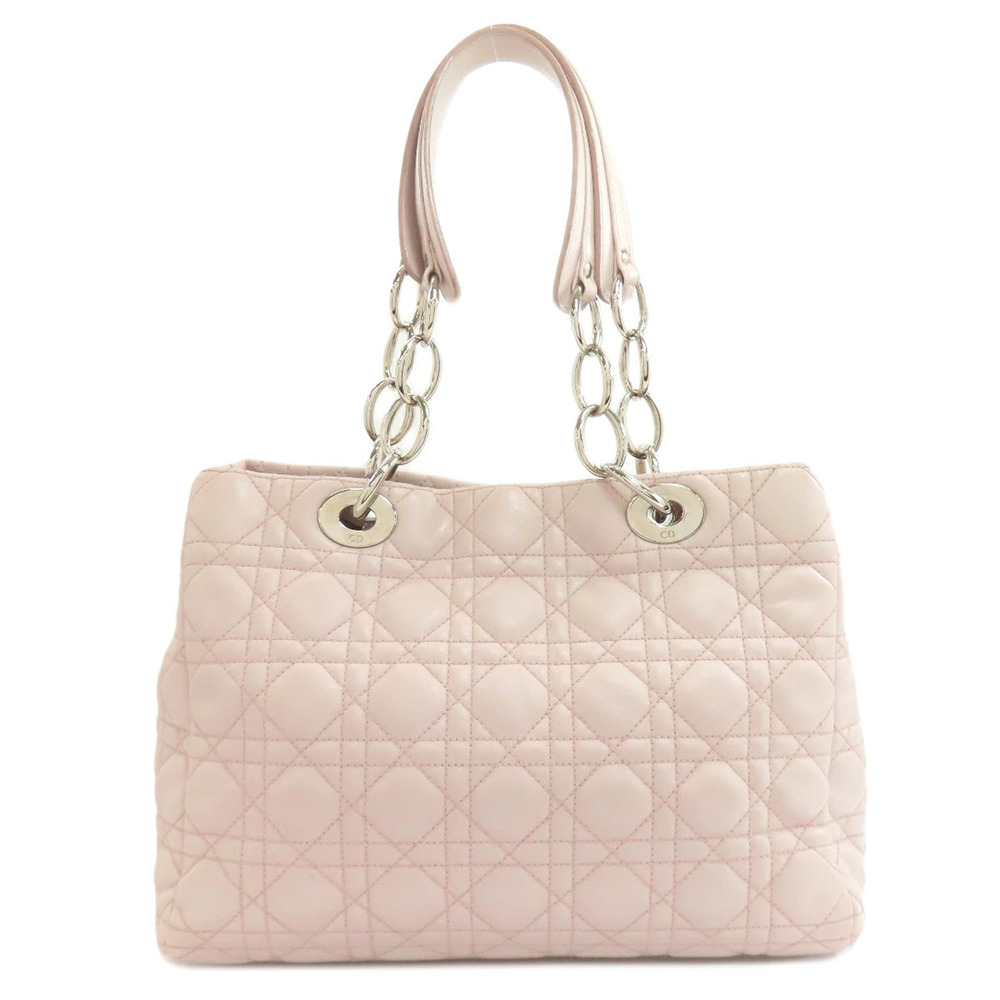 Dior cannage  tote Pink bag quilting  Soft Christian Lady Pink